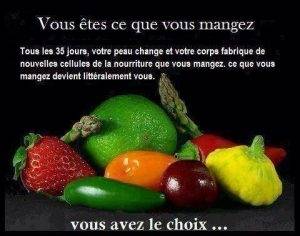 Vous êtes ce que vous mangez